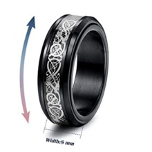 Hot Sale Vintage Rotate Freely Ring Anxiety Worry Ring for Men